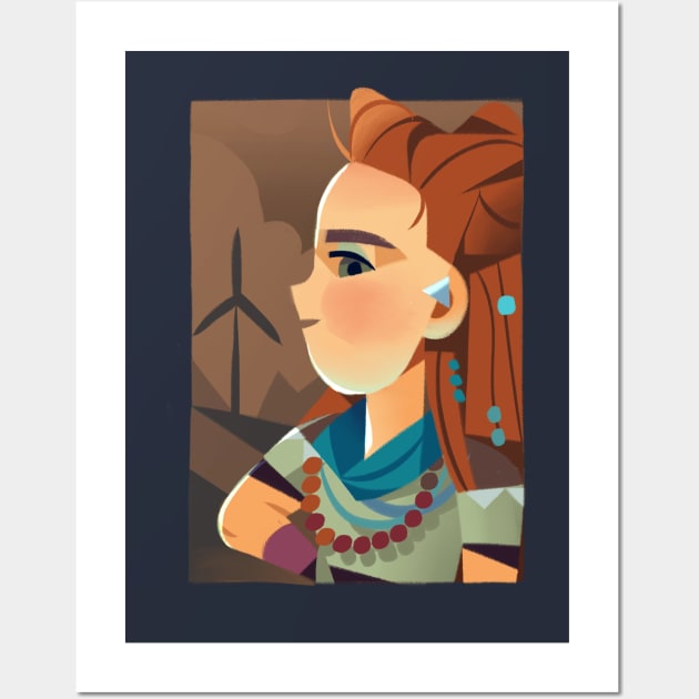 Aloy from Horizon Zero Dawn Wall Art by juhaszmark